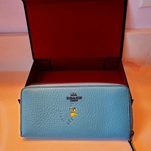 COACH Peanuts Accordian Zip Wallet
